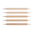 thumbnail image 3 of Juego De Herramientas De Lápiz óptico De Bola, Bolígrafos De Indentación De 5 Piezas, Agarre Firme De Acero Y Madera Compuesta Para Cerámica, Escultura, Arcilla, 3 of 7