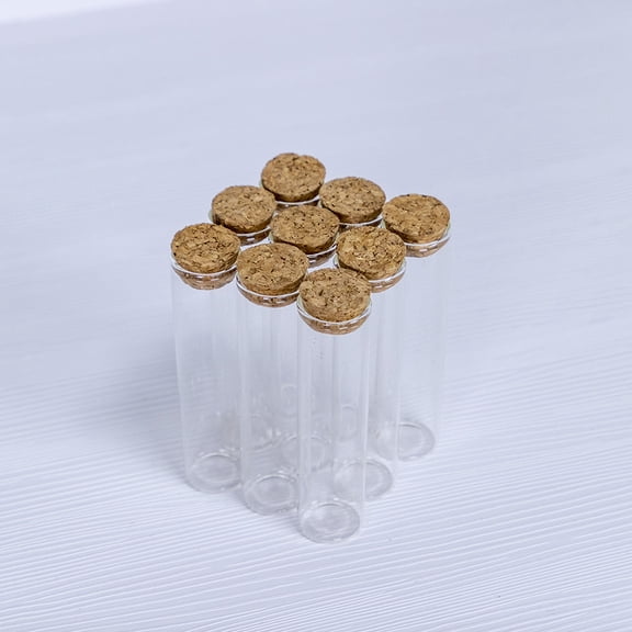 50ml Transparent Test Tube Borosilicate Glass Bottle With Cork Breakable Glass Bottle Prop Gift Jars Crafts 6pcs-25x100x21mm