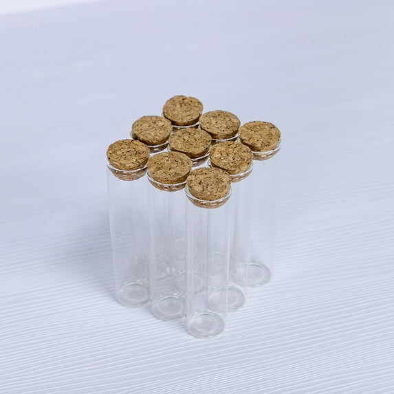 50ml Transparent Test Tube Borosilicate Glass Bottle With Cork Breakable Glass Bottle Prop Gift Jars Crafts 6pcs-25x100x21mm