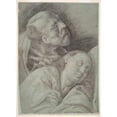 thumbnail image 2 of Bernardino Lanino 14x18 Gold Ornate Wood Frame and Double Matted Museum Art Print Titled - Two Apostles, Study for the Last&nbsp;Supper (1546-48), 2 of 4