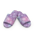 thumbnail image 2 of COEQINE Snowflake Violet Home Slippers Women Cozy Open Toe House Shoes Christmas Slip On Bedroom Slippers Cute Women Footwear Indoor Home Slides Winter Sandals for Guest, 44-45, 2 of 7