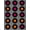 Black Pink Orange, Pattern 2, variant on ODIKA 8'x10' Washable Area Rug Vinyl Record Vintage Turntable Motif Soundwave Music Retro Note for Living Room, Under Sectional, Family , Durable, Non-Slip