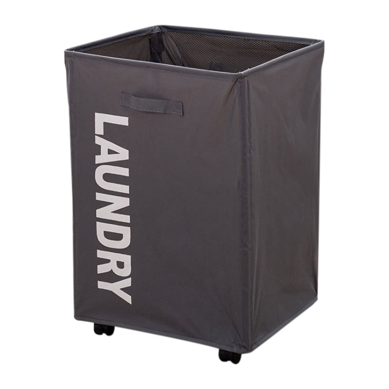 Aluminum Frame Laundry Basket Folded Dirty Clothes Basket With Brake