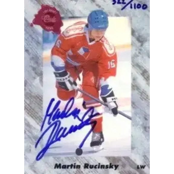 Martin Rucinsky certified autograph 1991 Classic hockey card