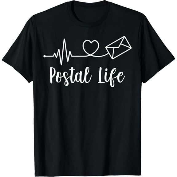 Heartbeat Postal Life - Postal Worker, Rural Mail Carrier T-Shirt100% cotton short-sleeved shirt for both men and women