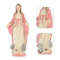 Raindrops Pink Virgin Mary Statue for Decoration Made from Resin with Fine Workmanship 4.5 Inches