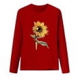 thumbnail image 4 of Leutsin T-shirt Blouse à Manches Longues à Col Rond Imprimé pour Femmes Grande Taille, 4 of 6