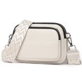 thumbnail image 4 of Bolso Bandolera para Mujer Elegante Gran Capacidad Cuero Genuino Correa Ancha Ajustable Monedero Con 2 Correas, 4 of 9