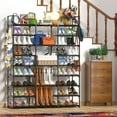 thumbnail image 5 of Fairy 9 Tiers Kitchen Storage Shelves Rack, Bakers Rack for Kitchen with Storage, Stackable Metal Shelf with Hooks for Entryway, 5 of 6