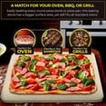 thumbnail image 3 of Pizza Stone - . Rectangular 14"x16" - Perfect for Oven, BBQ and Grill, 3 of 4