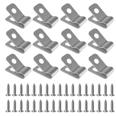 

Jiledu Fence Wire Clamps with Screws - 100 Pcs Stainless Steel Rust-Resistant Clips for 12-16 Gauge Garden Yard Supplies