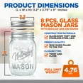 thumbnail image 2 of NutriChef, Mason Jars, Glass Container Food Storage, Meal Prep Containers With Lids, Overnight Oats Jar, Glass Jar With Lid, Spice Container, Canning Jar, Ideal for: Wedding Favors, Crafts, Pickling,8, 2 of 8