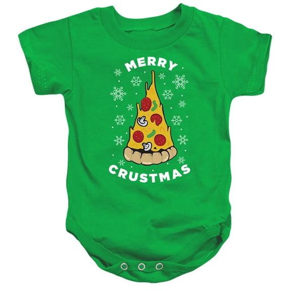 Merry Christmus Christmas Pizza Unisex Infant Snap Suit for Baby