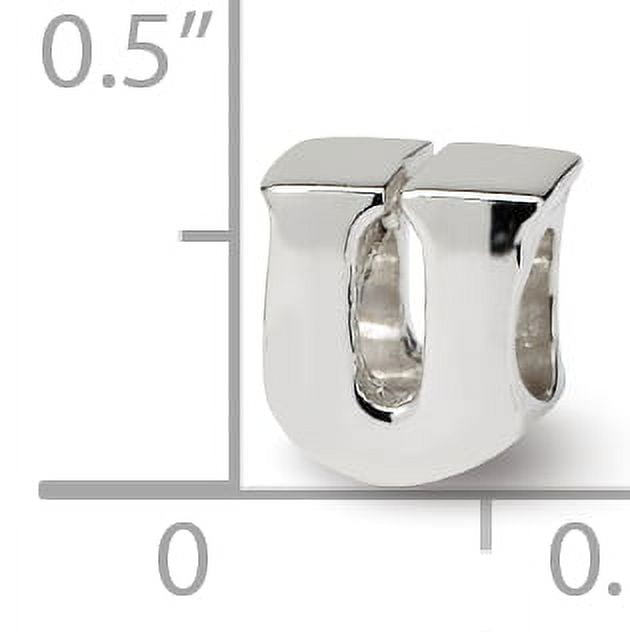 Reflection Beads Sterling Silver Reflections Letter U Bead