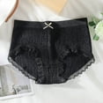 thumbnail image 2 of yunLCZ Women Seamless Hipster Underwear Women's And Comfortable Cotton Underwear Women's Inner Crotch Pleated Lace Lace Lace Large Base Underwear Wasit Hipster Brief Panties for Ladies, 2 of 3