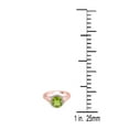 thumbnail image 4 of AoneJewelry 1.95 Carat Diamond and Oval Shape Peridot Ring In 10K Solid Rose, White & Yellow Gold, 4 of 5