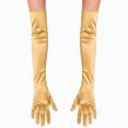 thumbnail image 2 of Unique Bargains 1 Pair Party Gloves Elegant Extra Long Stretch Satin Long Opera Party Gloves 21.65"x4.72" Gold Tone, 2 of 4