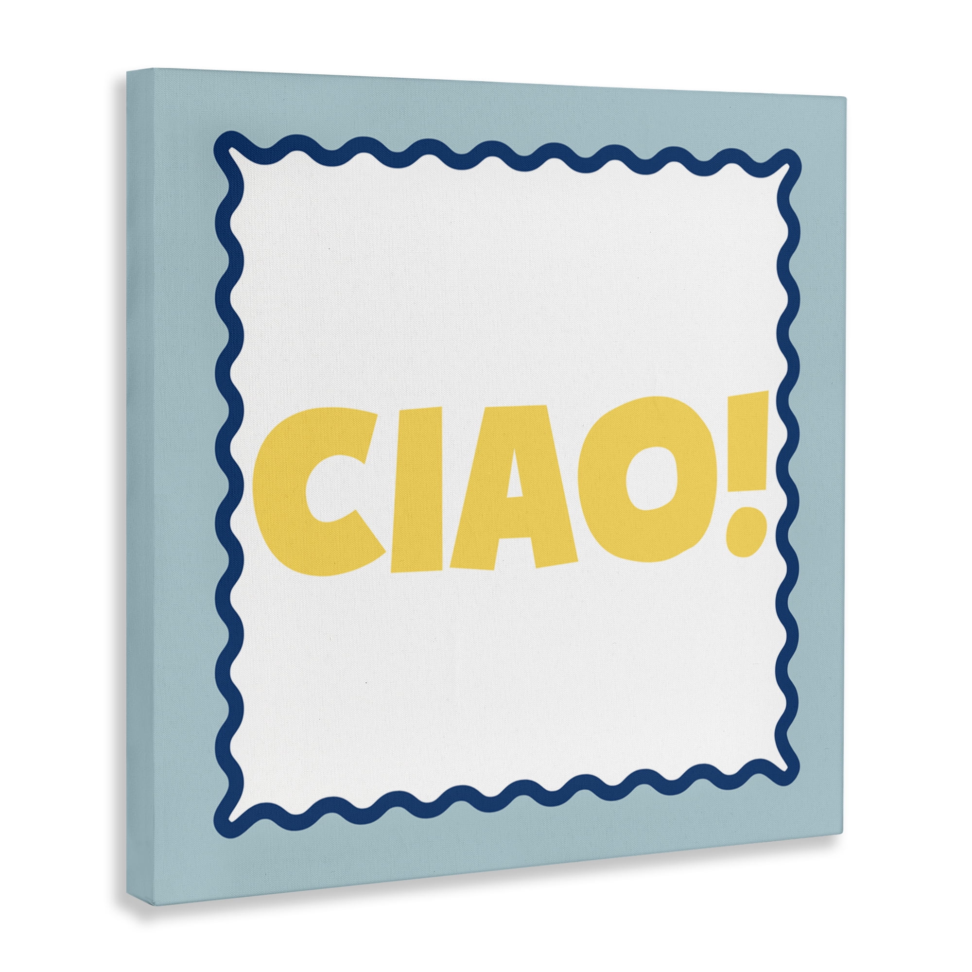 Stupell Industries CIAO! Bold Yellow Typography Canvas Wall Art, design by SD Graphics Studio