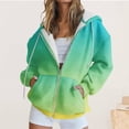 thumbnail image 2 of 50% Off Clear! Viikei Zip Up Hoodies for Women Sweatshirt for Women Women's Casual Printed Zippered Long Sleeved Hooded Sweatshirt Jacket Top, 2 of 3