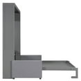 thumbnail image 5 of Queen Size Murphy Bed with Cushion, Solid Wood Mobile Cabinet Bed Wall Bed Storage Bed, Can be Folded into a Cabinet/Sofa, Suitable for Bedroom Home Office or Small Room, Gray, 5 of 7