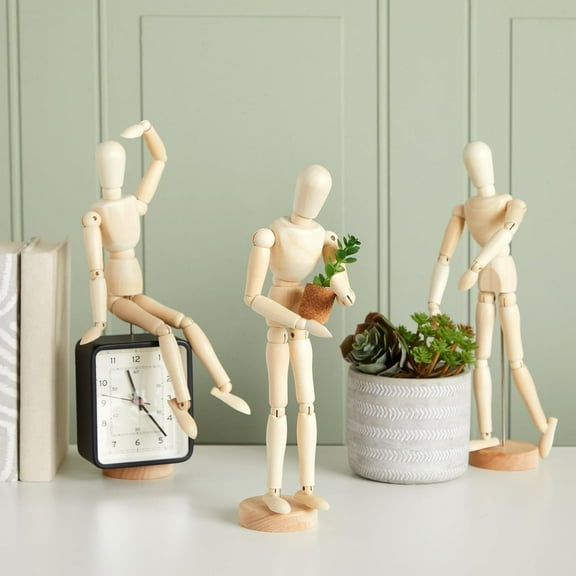 Human Posable Art Figure Model, Flexible Wooden Drawing Mannequin for Artists, Sketching 12 Inch