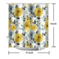 thumbnail image 3 of Cortina de ducha con estampado de flores de tinta para baño, con separación de humedad y secado rápido, impresión digital, impermeable., 3 of 6