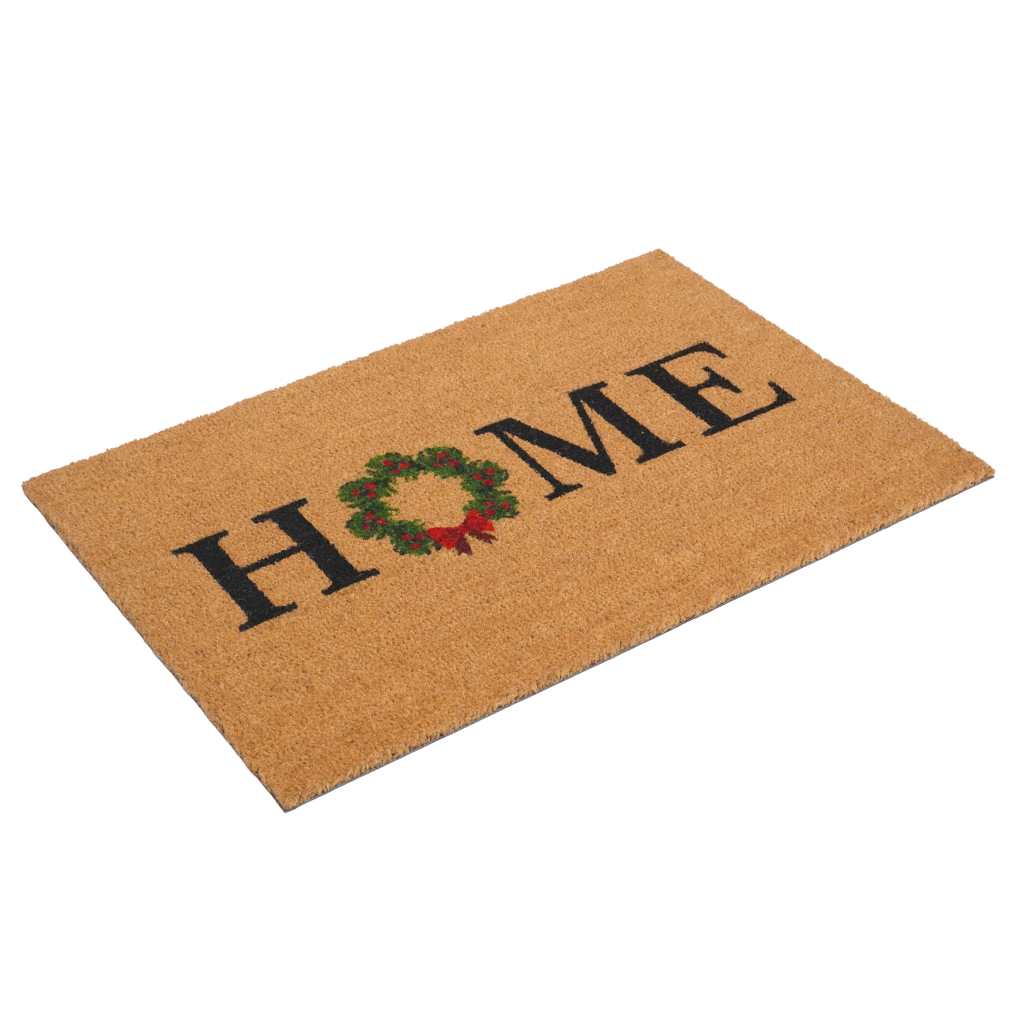 Home Christmas Wreath Doormat,24"x36"