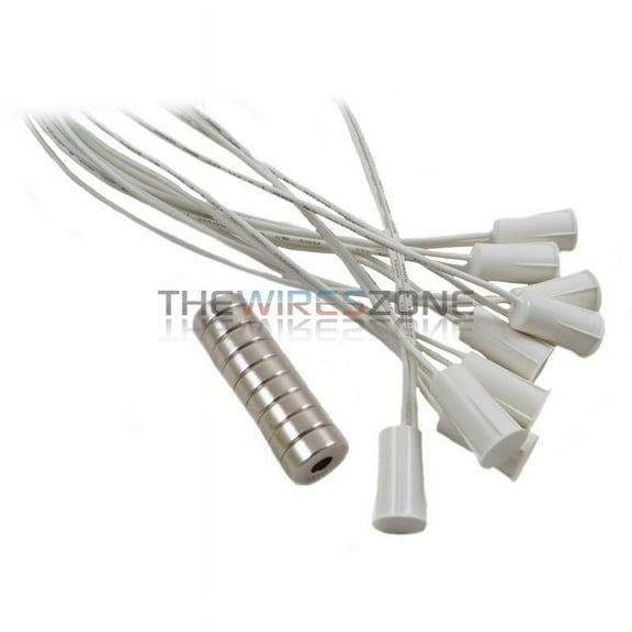 50 pk Recessed White Door Window Security Alarm Switch Reed Contact Magnet 3/8"