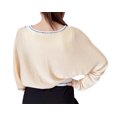 thumbnail image 3 of stylesilove Women Lightweight Ribbed Knit Bolero Shrug Long Sleeve Cardigan Soft Sweater Open Front Cape Shawl (Peach), 3 of 4