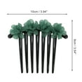 thumbnail image 2 of Unique Bargains 1 Pc Women's Frosted Hydrangeas Side Comb for Parties Blackish Green Plastic, 2 of 4
