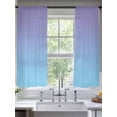 thumbnail image 3 of Sheer Curtains 72 Inches Long, Ombre Blue Purple Light Filtering Window Curtains for Living Room/Bedroom, Colorful Painting Rod Pocket Voile Sheer Curtain Drapes, 52"W x 72"L, 2 Panels, 3 of 8