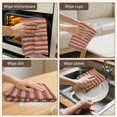 thumbnail image 5 of 4 Pcs Funny Kitchen Towels,Brown and Red Christmas Striped Pattern Microfiber Dish Towels,Kitchen Tea Towels,Kitchen Towel Set (18" X 26"), 5 of 7