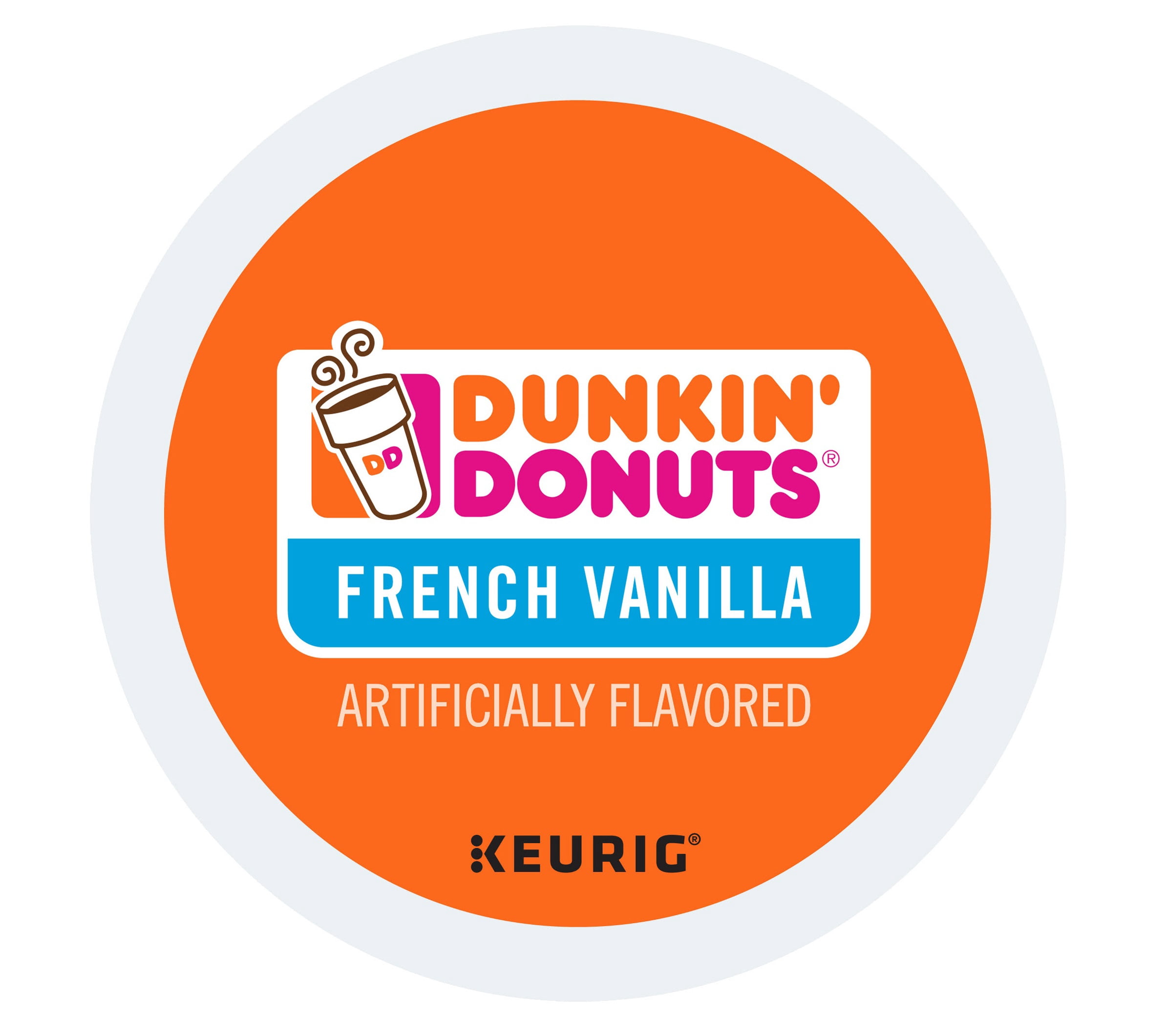 Dunkin' Donuts French Vanilla Keurig Single-Serve K-Cup Pods, Light Roast Coffee, 16 Count