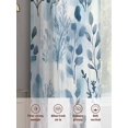 thumbnail image 6 of Blue Botanical Sheer Curtains 63 Inch Length 2 Panels Set, Spring Summer Leaf Pastoral Retro Voile Window Treatment Rod Pocket Curtains Sheers Drapes for Bedroom/Living Room/Kitchen 52x"63"x2, 6 of 7