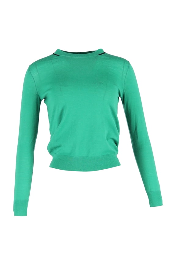 Pre-Owned Joseph Crewneck Sweater in Green Wool