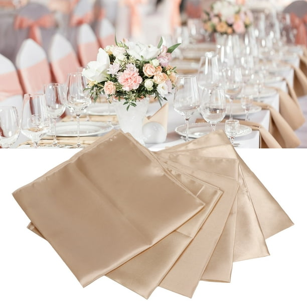 Servilleta De Satén Cuadrada De 17x17 Pulgadas Para Mesa De Boda De Fiesta Para Tela De Mesa Lisa Para Decoración De Servilletas Cuadradas Para Decoración De Fiesta De Boda