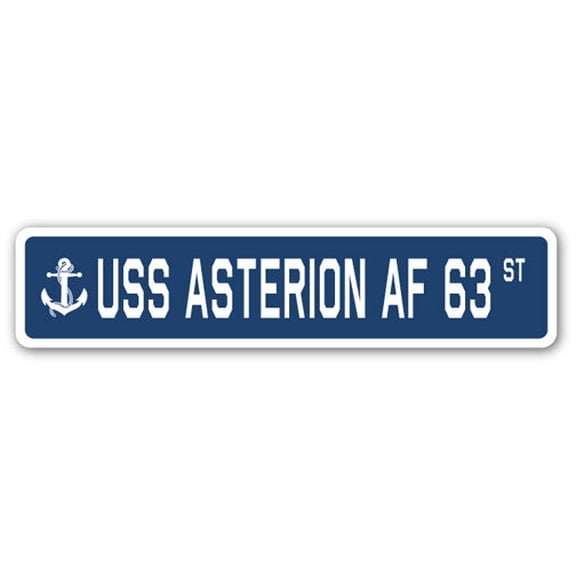 USS ASTERION AF 63 Street Sign us navy ship veteran sailor gift