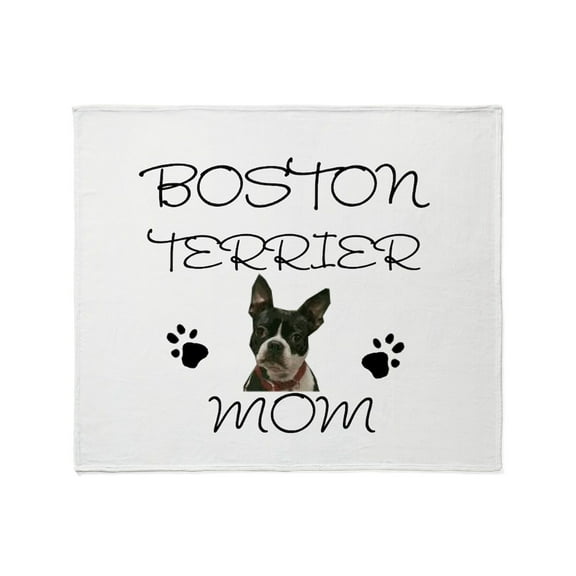 CafePress - Boston Terrier Mom Throw Blanket - Soft Fleece Throw Blanket, 50"x60" for All Ages