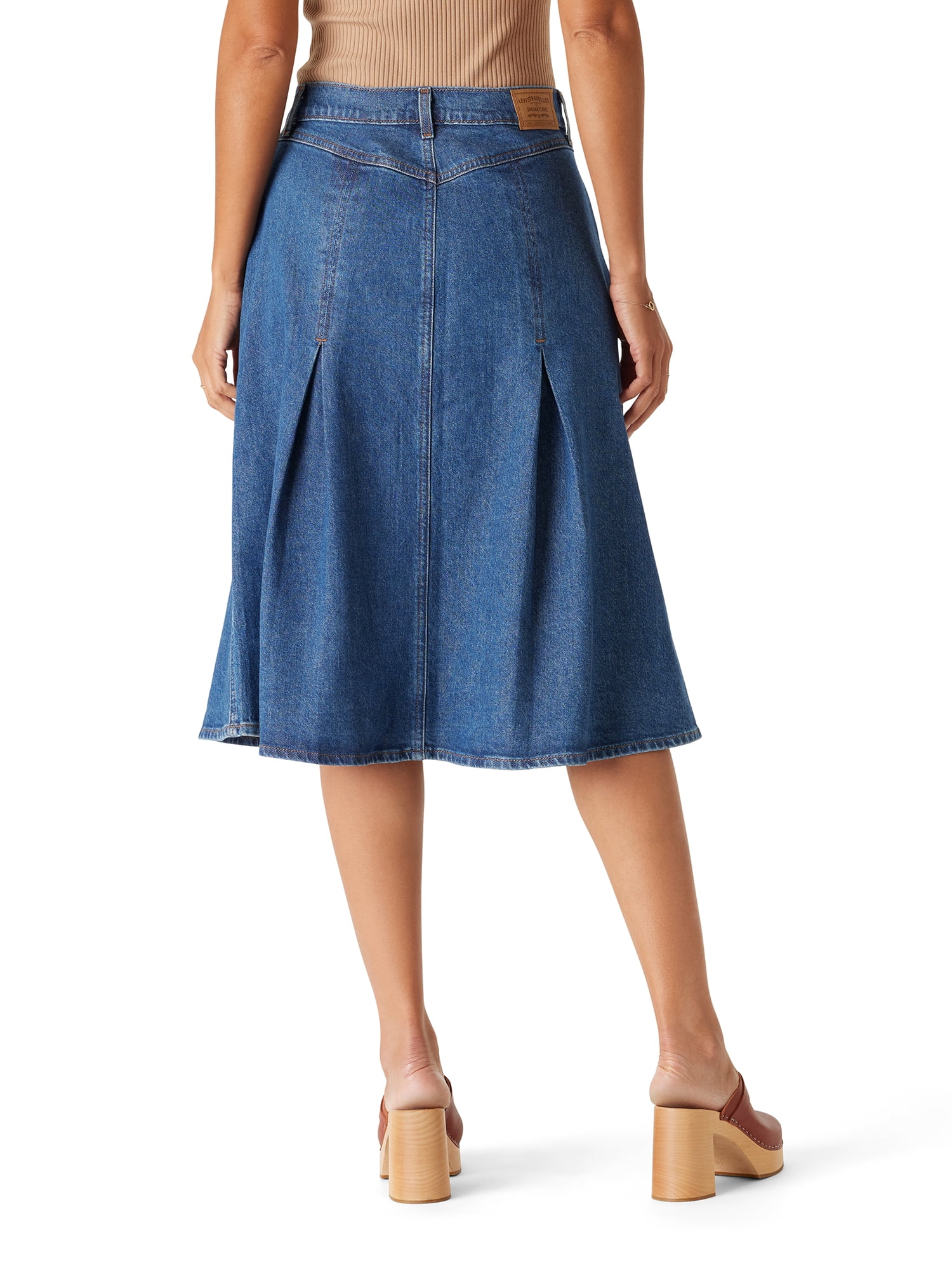 Levi Strauss Signature Women's and Women's Plus Vintage Pleated Skirt, Sizes 0-26