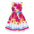 thumbnail image 1 of Girls Dress Pink Flower Cotton Sleeveless Sundress 9-10 Years, 1 of 7