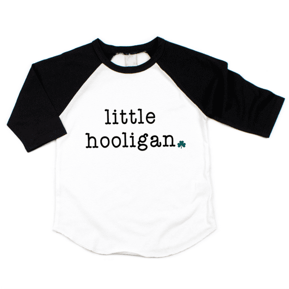 Bump and Beyond Designs Boys St. Patrick's Day Shirt, Little Hooligan (Black, 6-12 Months)