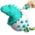 thumbnail image 1 of Chicle explosivo para perros con forma de huevo de dinosaurio azul, ideal para masticar en casa o en el coche., 1 of 5