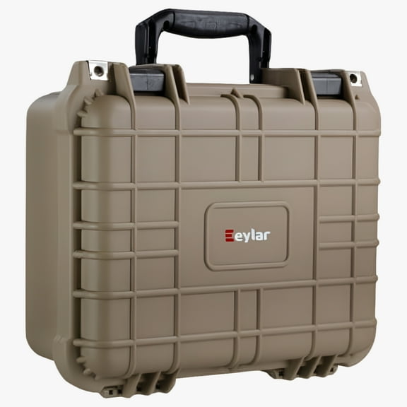 Eylar Compact 13.37in Protective Gear Case Water and Shock Resistant w/ Foam, Ta