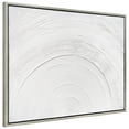 thumbnail image 4 of Serene Circles Heavily Textured Hand Painted White Framed Canvas Wall Art, 4 of 11