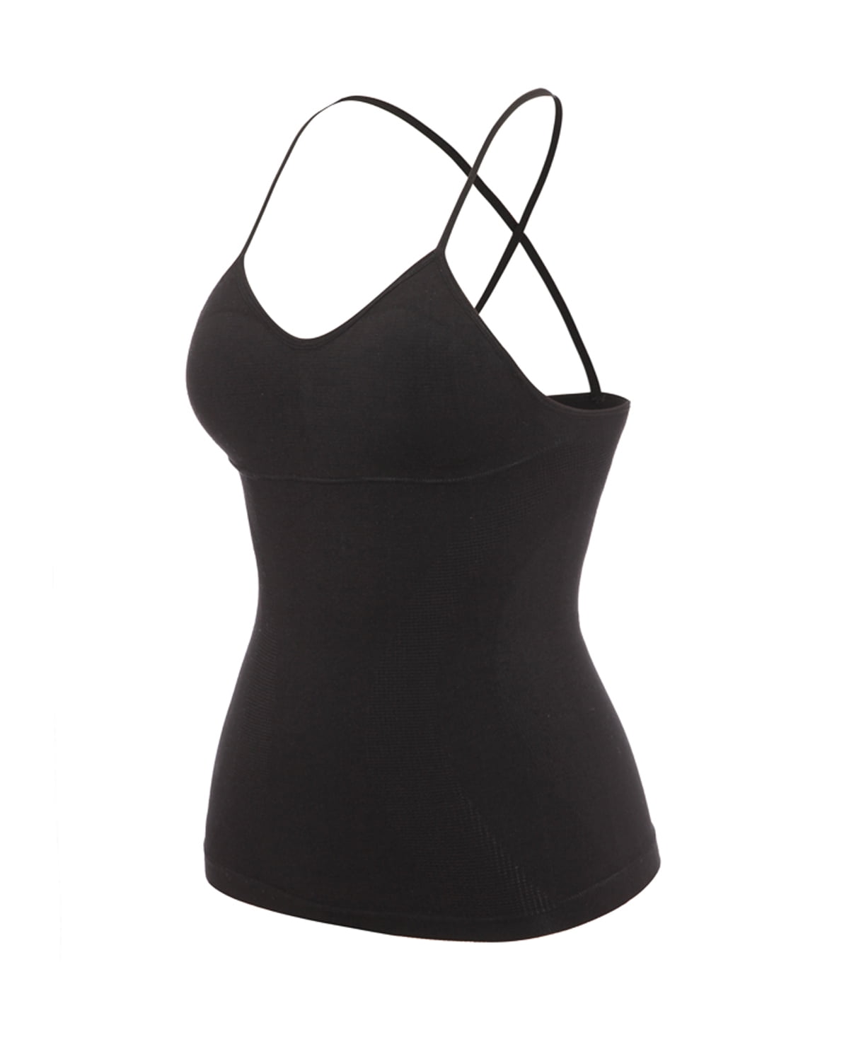 ROSYLINE Womens Camisole with Shelf Bra Cotton Undershirts Adjustable Strap Camis Spaghetti Strap Tank Top 3 Pack