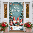 thumbnail image 2 of Festive Christmas Train Banner Holiday Decoration Snowy Scene with Santa for Winter Celebration Outdoor Decoration Holiday Party, 2 of 9
