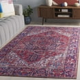 thumbnail image 3 of SAFAVIEH Tuscon Alondra Oriental Machine Washable Area Rug, Red/Navy, 5' x 8', 3 of 13