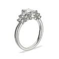 thumbnail image 2 of 1.20 Carat Brilliant Emerald Cut Real Diamond Elegant Solitaire with Accents Wedding Ring for Women Solid 14K White Gold Size 10, 2 of 8