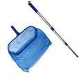 thumbnail image 3 of 2X Accessoires de Piscine Filet Écumeur avec Perche Télescopique Réglable Filet à Sac Profond Filet de Nettoyage de Surface d'Eau, 3 of 6