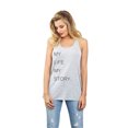 thumbnail image 2 of Thread Tank My Life Story Women's Sleeveless Flowy Racerback Tank Top Sport Grey X-Large, 2 of 5